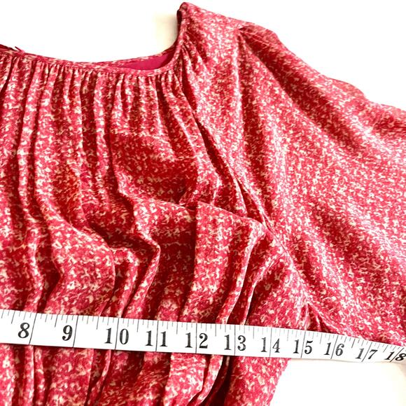 Rachel Zoe Olivia Silk Midi Dress Rust Orange size 10 - Picture 7 of 10